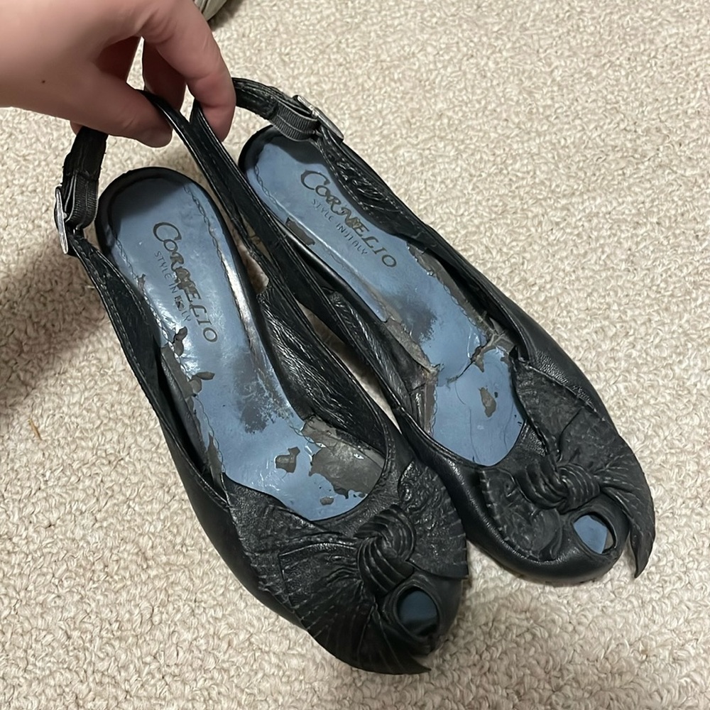 Cute leather slingbacks